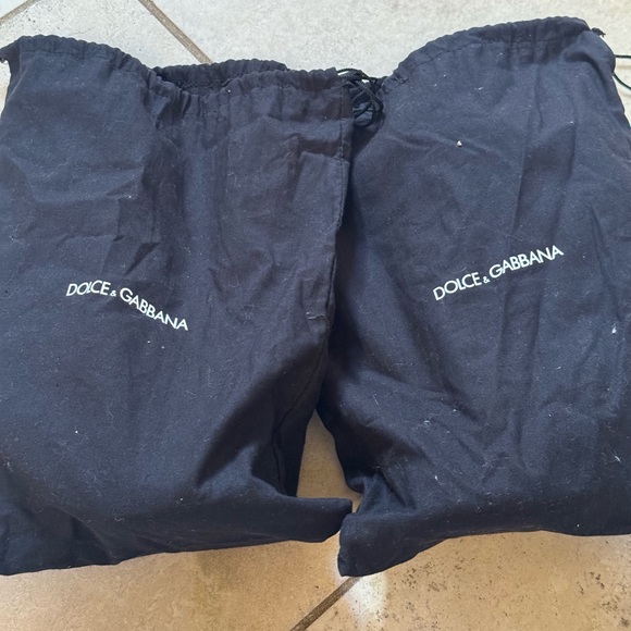 Dolce and Gabbana Black Suede Charm Tie Around Peep Toe Ankle Boots - Picture 11 of 11